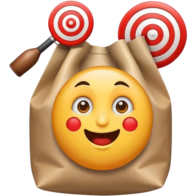 I need a emoji that just looks like a normal emoji holding a target bag emoji