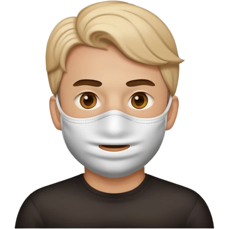 남자사람이 입에 마스크 쓴 이모지 emoji