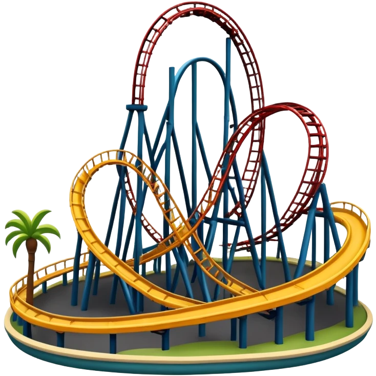 rollercoaster park island emoji