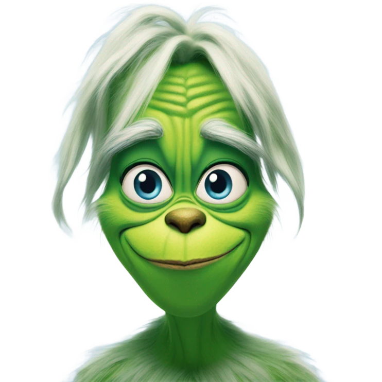 The grinch but blue emoji