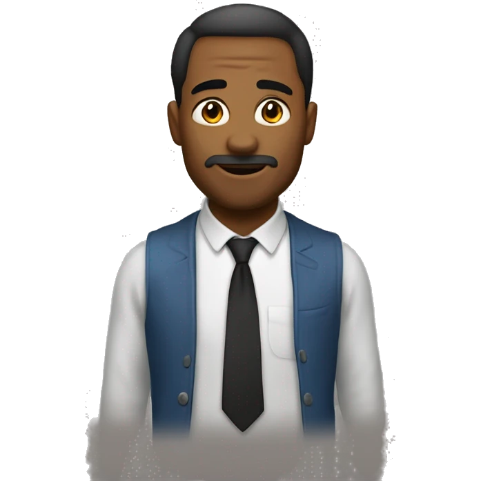 учитель с учебником в очках emoji