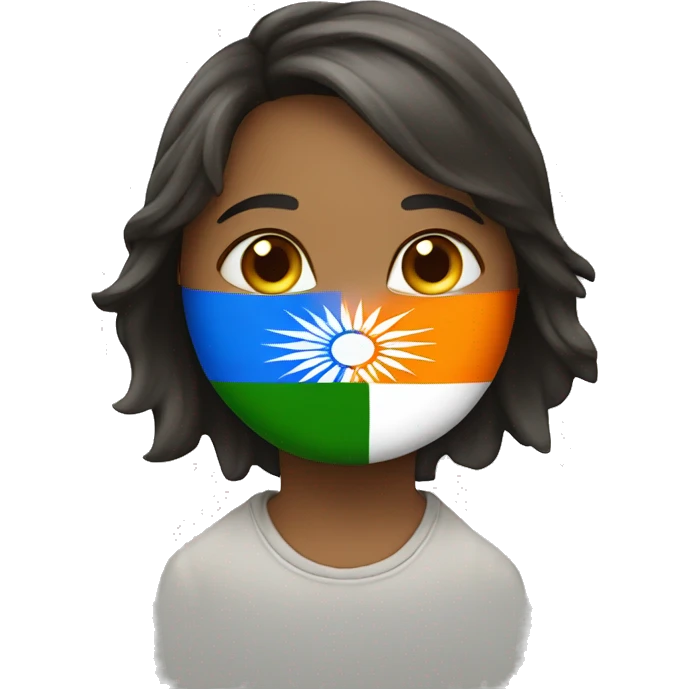 India flag wit lov emoji