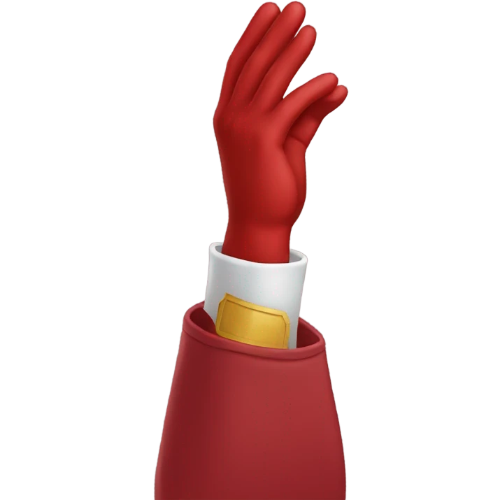 Prayer hands wearing red gloves emoji