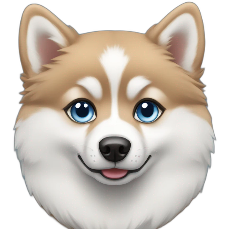 pomsky with blue eyes emoji