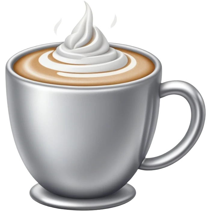 Chai latte silver color emoji