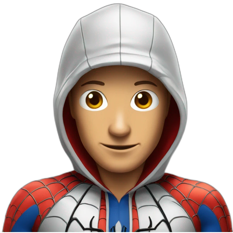 Spiderman with hoddy emoji