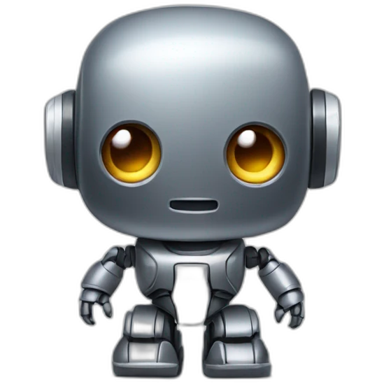 cute space gray robot emoji
