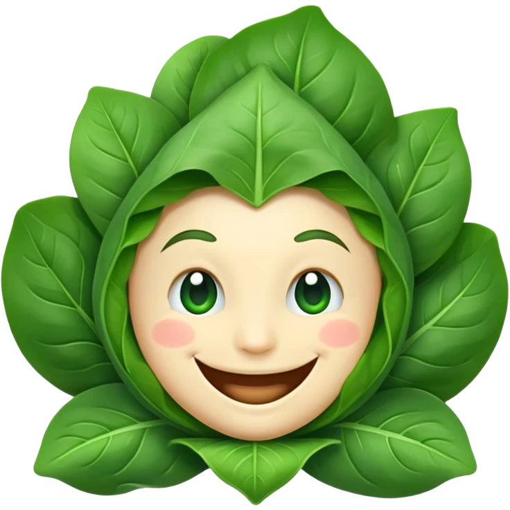 Spinach smiling emoji