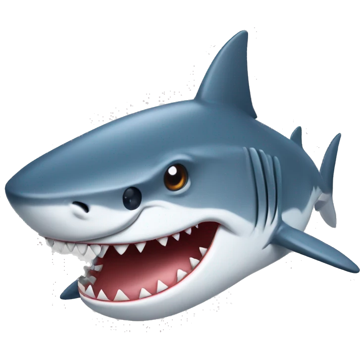 Shark with a chain and baseball cap emoji
