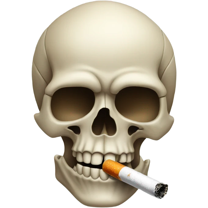 skull with cicarette emoji