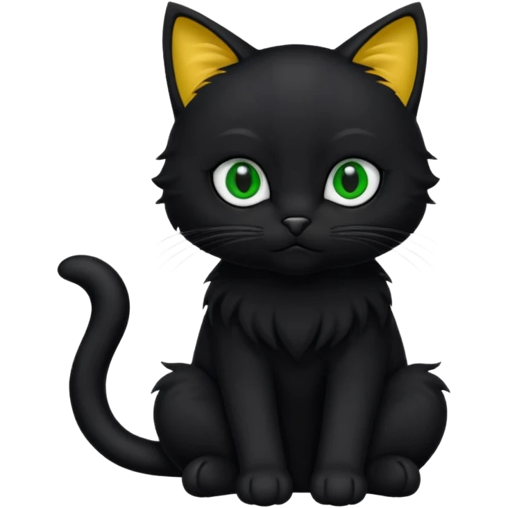 Chat noir assis emoji