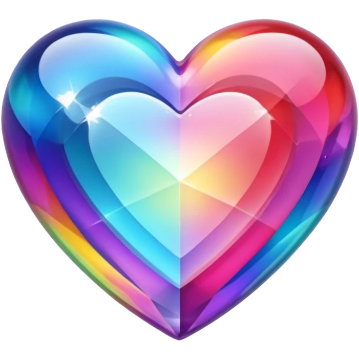 colorful crystal heart emoji