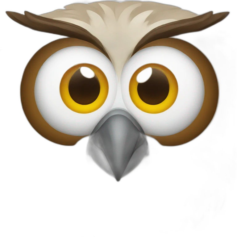 Owl face with Sweat emoji