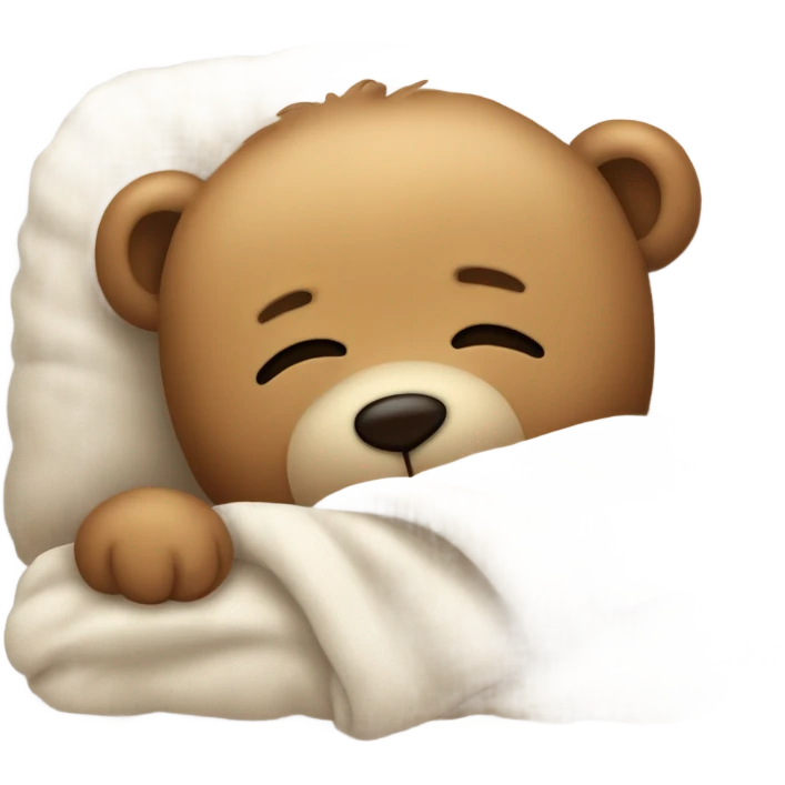 Teddy sleep emoji