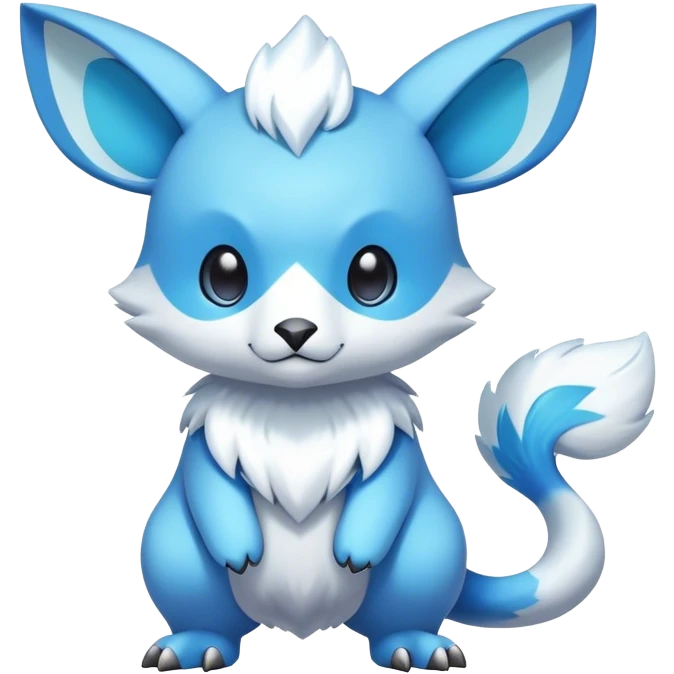 Cute cool colorful fantasy animal hybrid Fakemon full body emoji