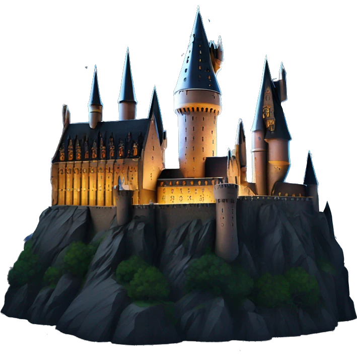 Hogwarts Castle at Night emoji