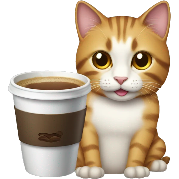 cat drink coffee emoji