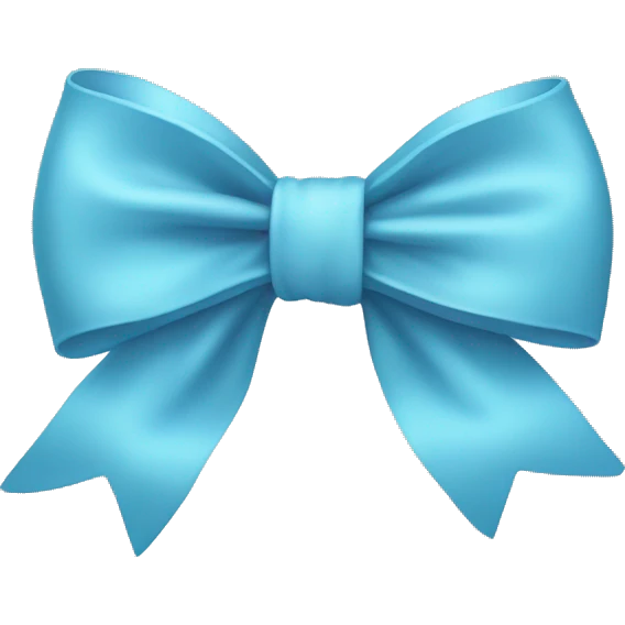 light blue bow emoji