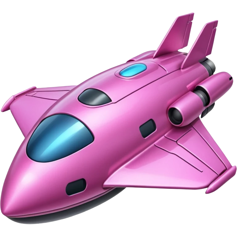 Pink spaceship emoji