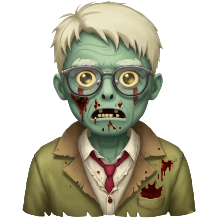 Zombie de oculos emoji