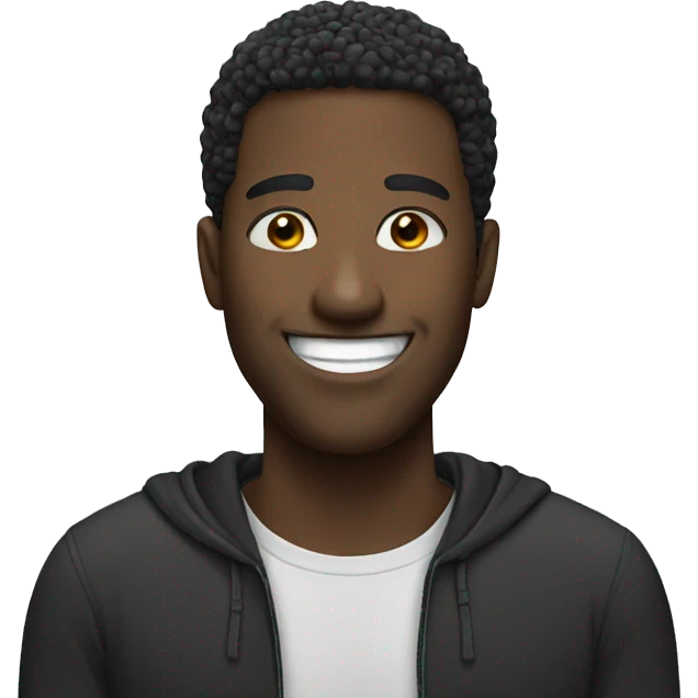 a black man smile emoji