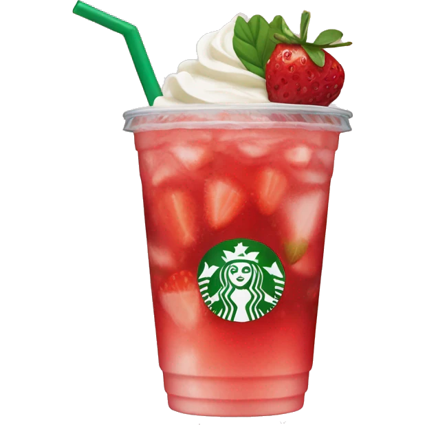 Starbucks strawberry refresher emoji