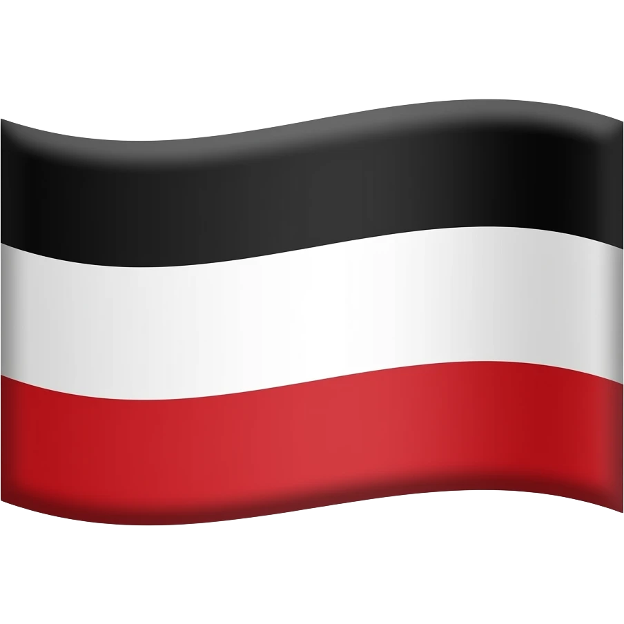 Flag with 3 portions upper part black then white then red emoji