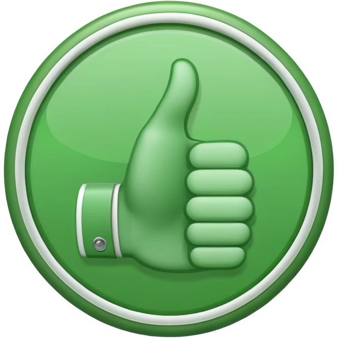 Make a plain green circle with a good sign emoji