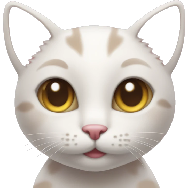cat with baby pink heart eyes smiling  emoji