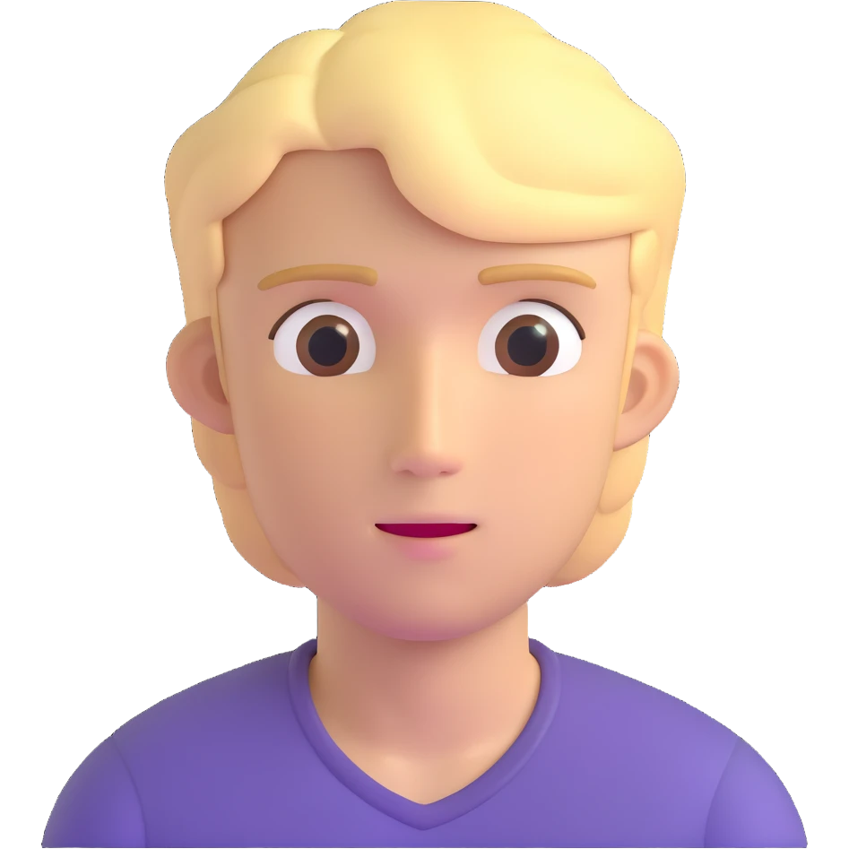 blonde young man emoji