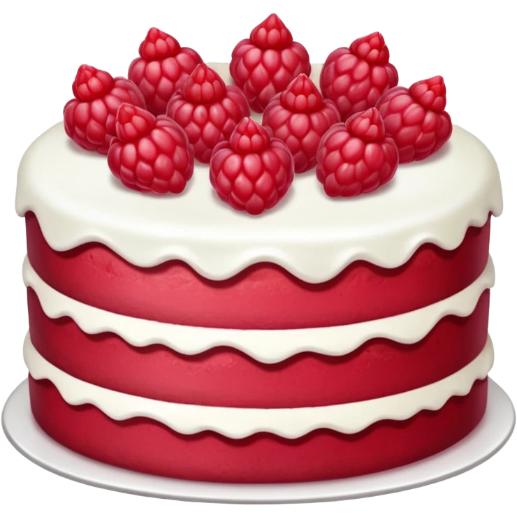 a raspberry cake emoji