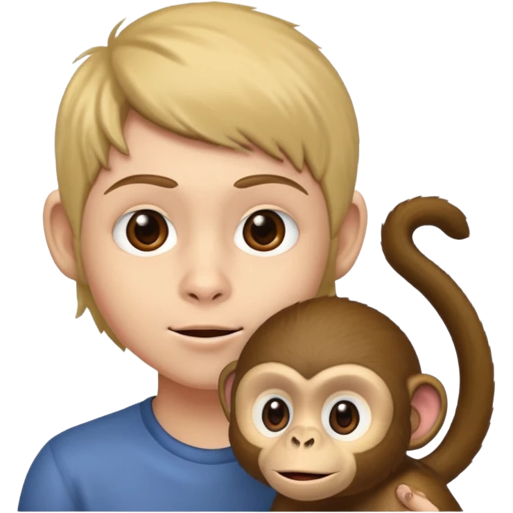 Flushed Face & Monkey  emoji