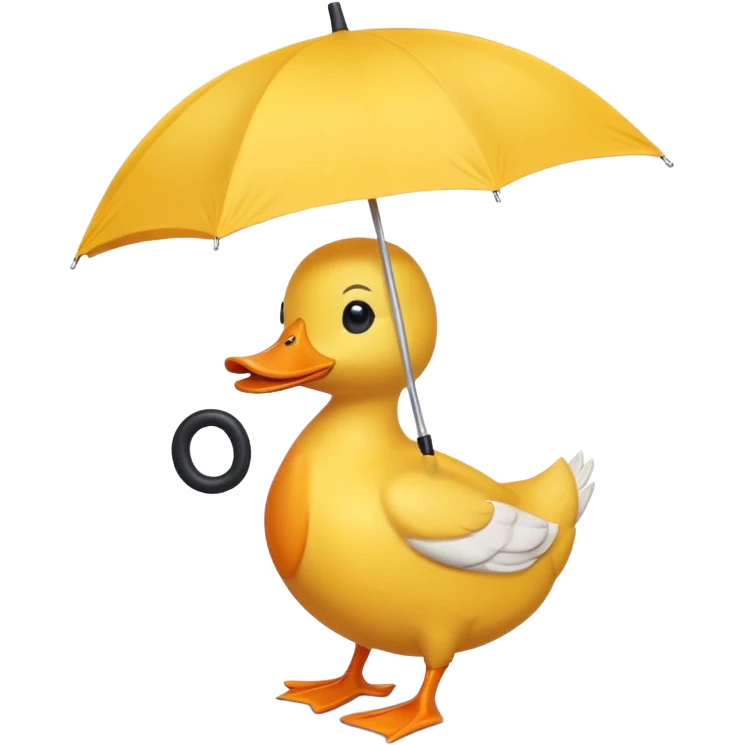 duck with umbrella emoji