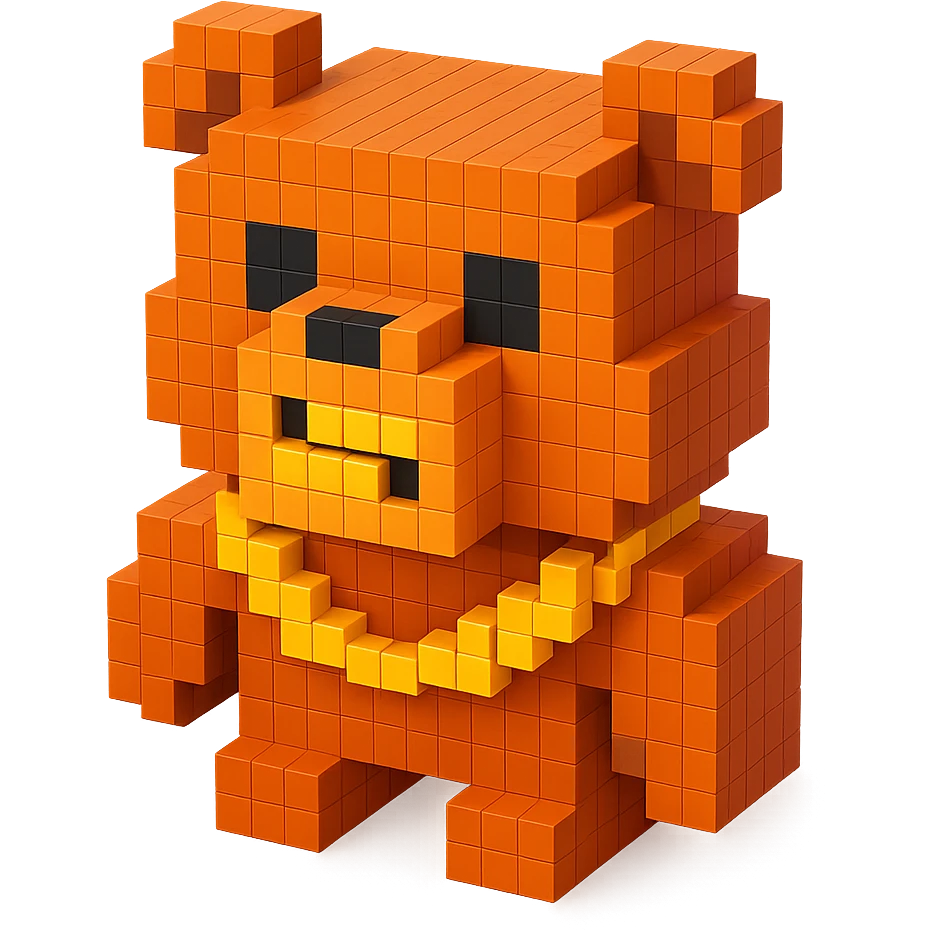 Russian grizzly bear with a rapper chain and a gold grill emoji