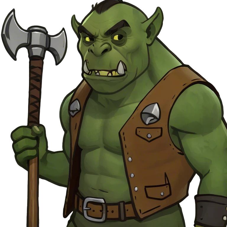 Orc behind emoji