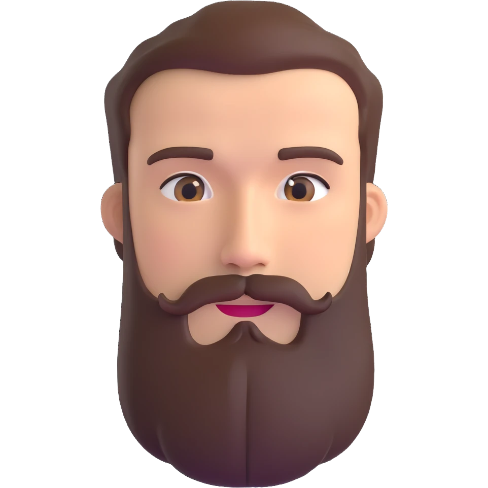 man with beard emoji