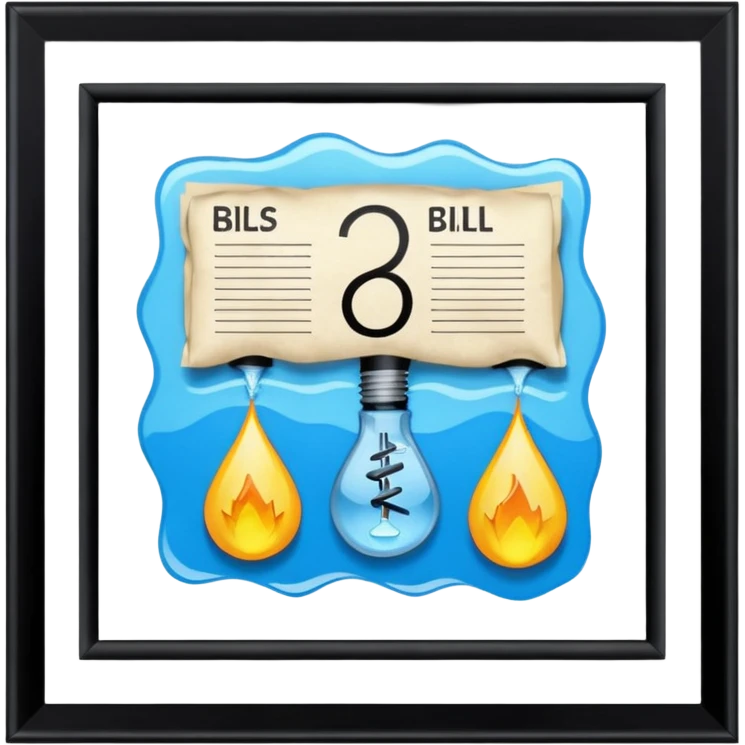 gastos comunos, luz, agua, gas emoji