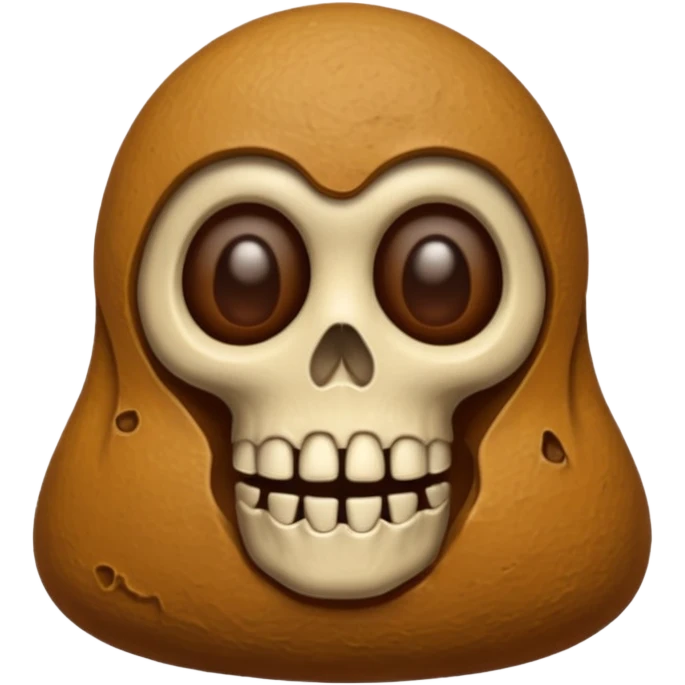 (( poop emoji))with  tiny skeletons inside emoji