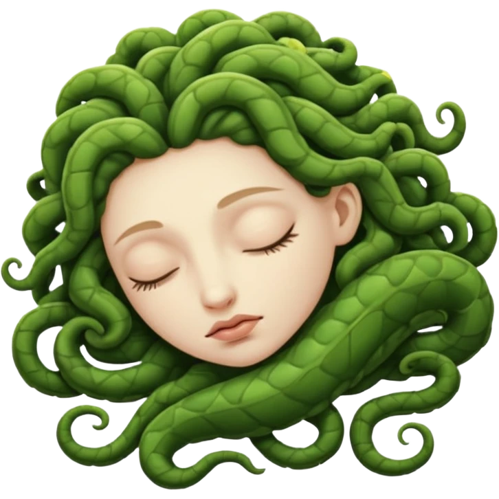 Un demon gorgon qui dort emoji