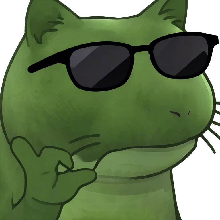 Cat with sunglasses emoji