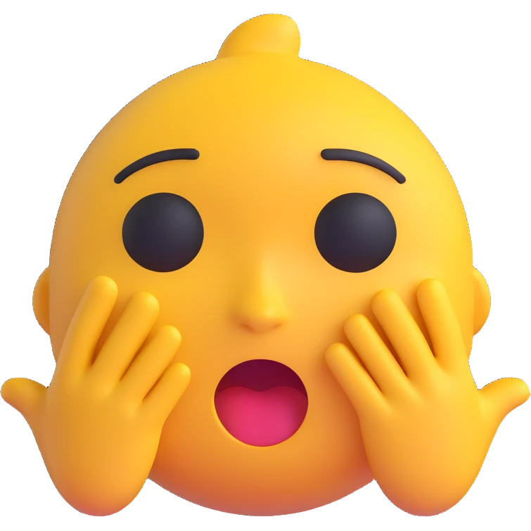 sobbing face 3D emoji style emoji
