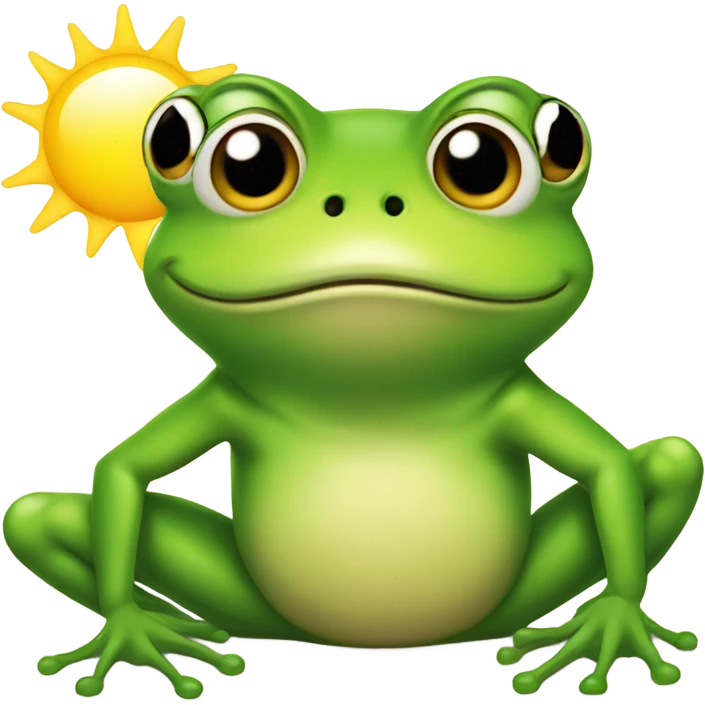 Frog in sun emoji