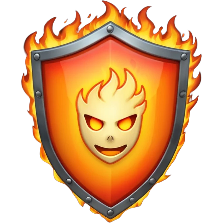 burning shield emoji