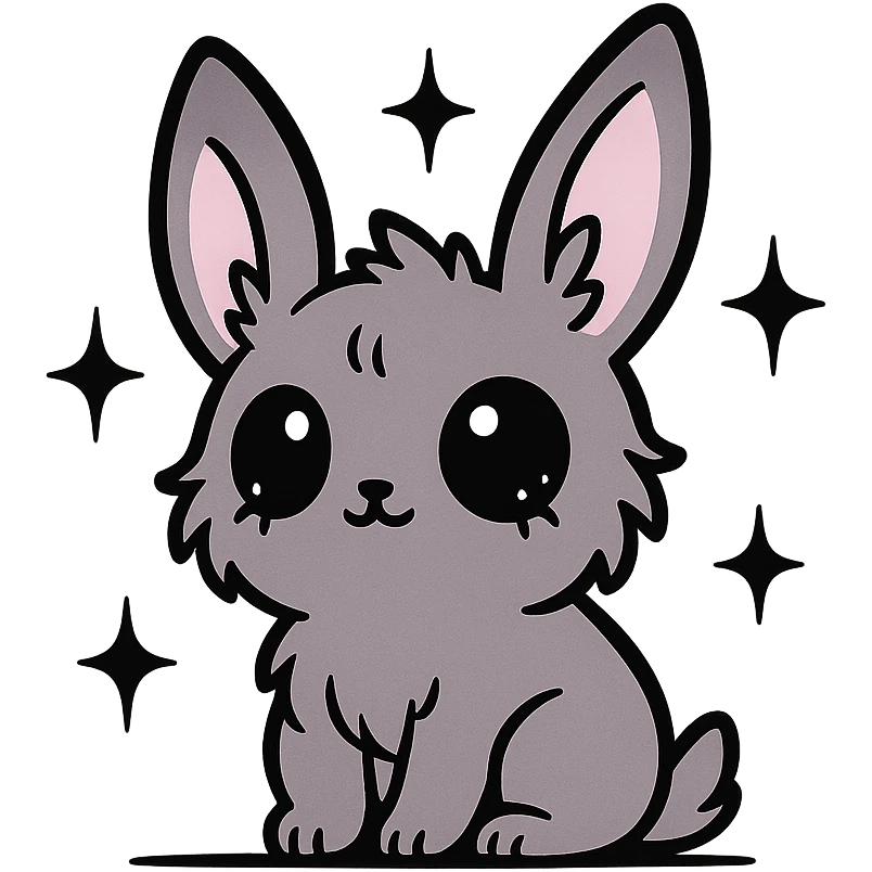 Remove the background from this goth banner, keep it cute, expressive, minimal, in the style of imagen-4-fast (a concise, fast image generation style), with no background. emoji