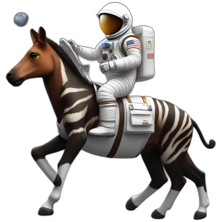 An Astronaut Riding A Okapi emoji