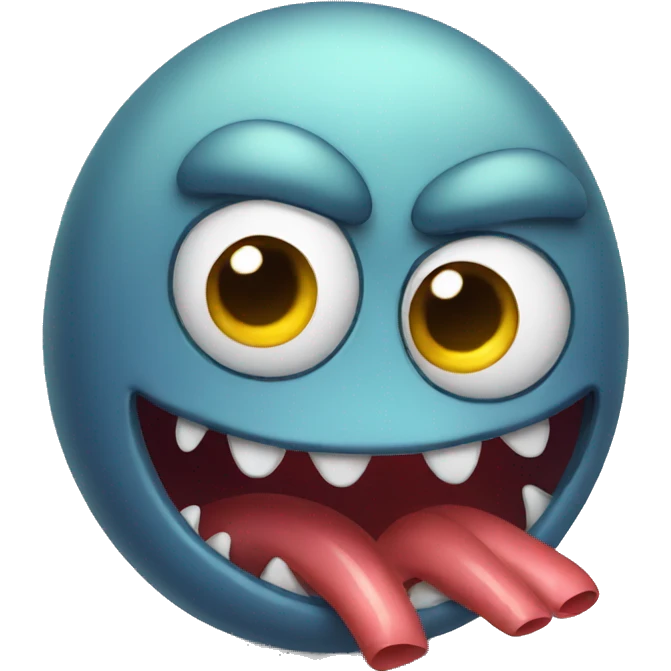 angry sad worm emoji