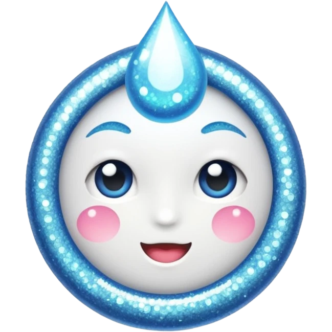 glitter white health emoji