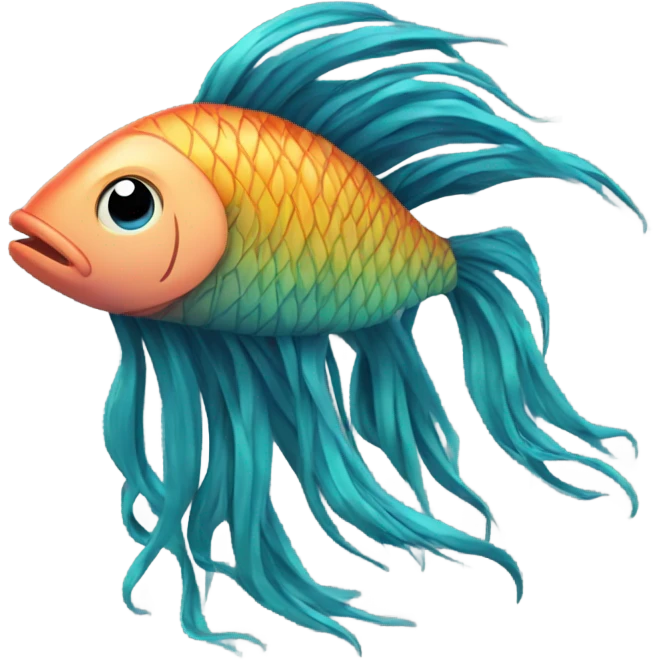 Fish with dreads emoji