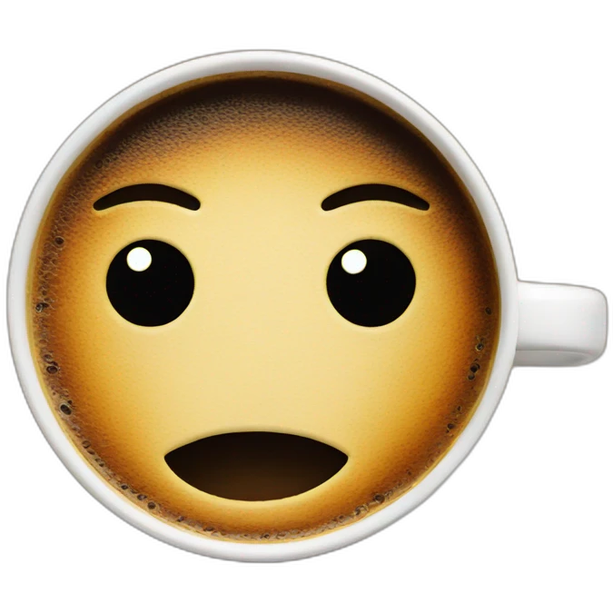 face on a coffee emoji