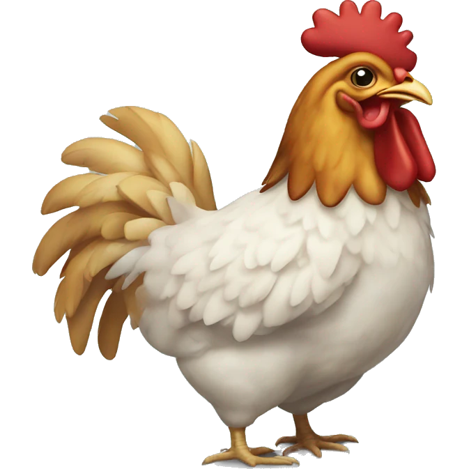Christmas chicken emoji